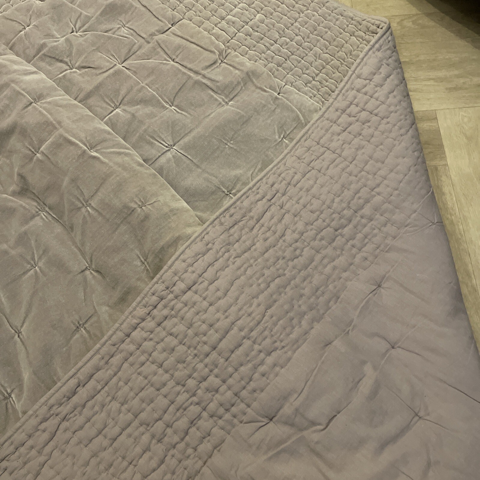 Next Quilted Bedspread Large 150x200cm Pale Grey/lilac Colour eBay