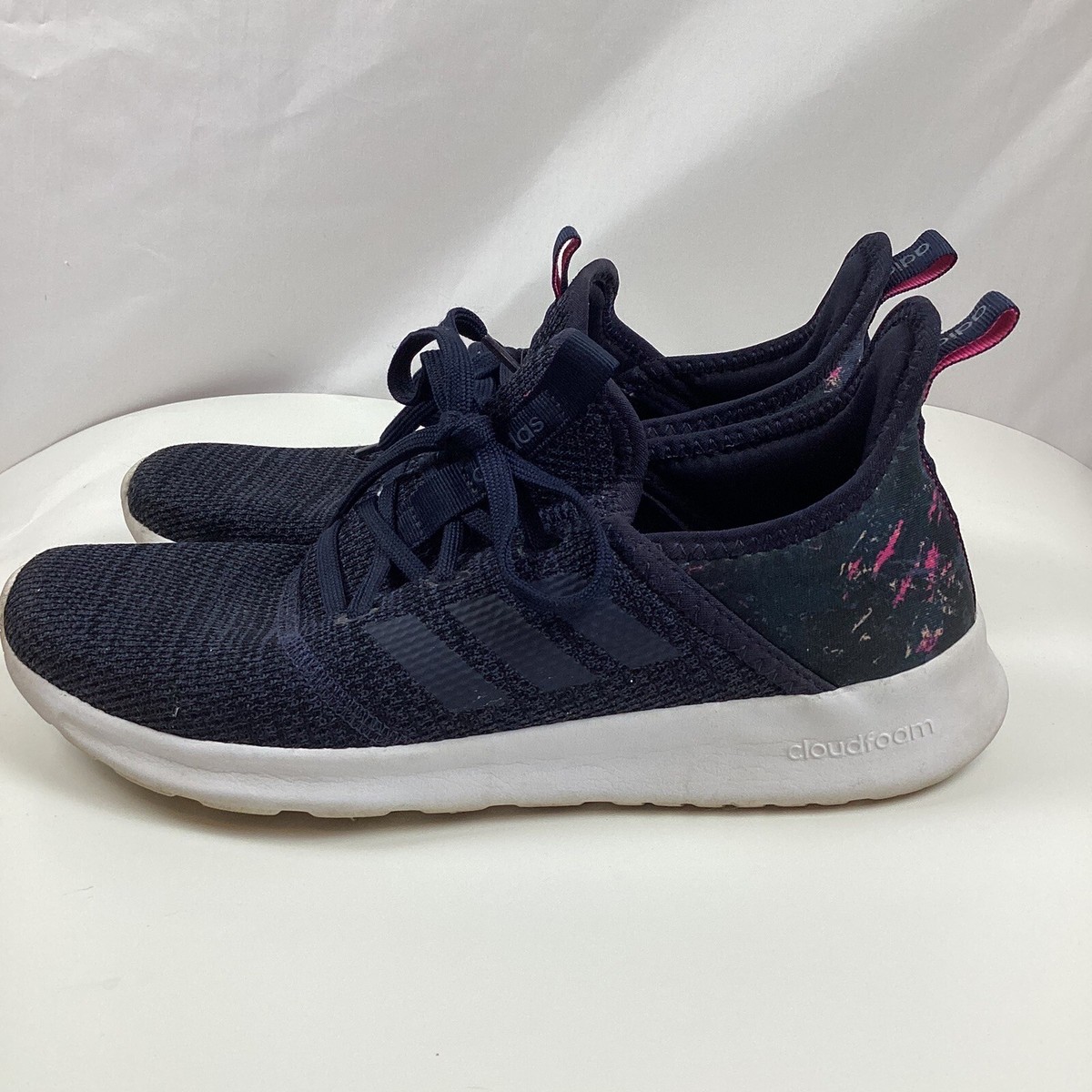 Adidas Cloudfoam Pure Womens Size 8 Blue Running Shoes Sneakers BB7304