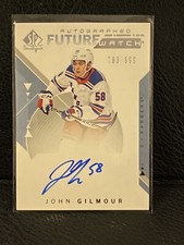 2018-19 UD SP AUTHENTIC JOHN GILMOUR FUTURE WATCH ROOKIE RC AUTO #783/999