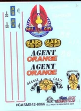 Slixx 8066 Gasser Mini Sheet 42  1/24/1/25 waterslide decal