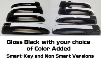 #ad Gloss Black Door Handle Overlays 2015 2016 2017 Fits Dodge Ram 2500 U PICK CLR $85.00