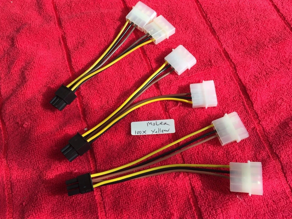 5 Pcs ATX IDE Molex Power Dual 4 To 6 Pin PCIe Video Card Adapter Cable,ORIGINAL - Image 4 of 4