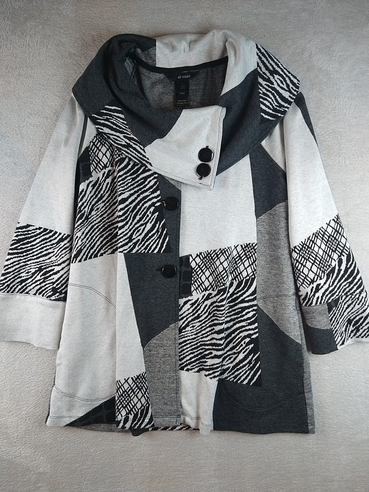 Ali Miles Women's Small Patchwork Long Sleeve Art… - image 1