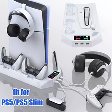 PS5 Slim Stand Cooling Fan,PS5 Controller Charging Station for Sony Playstation5
