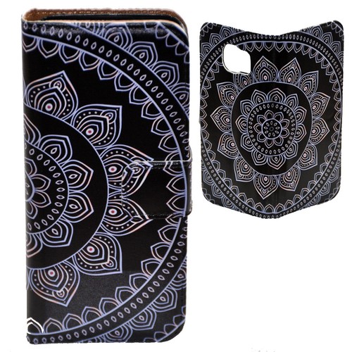 For Nokia Series - Mandala Theme Print Theme Wallet Mobile Phone Case Cover #2 - Picture 2 of 13