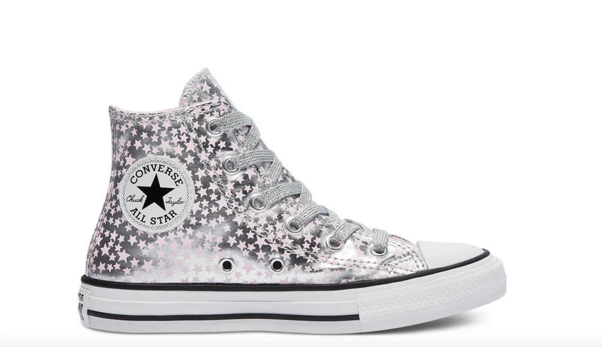 bjærgning Mursten Høre fra Converse Chuck Taylor All Star Sneaker Shoes Kids Women's CTAS Silver  669249C | eBay