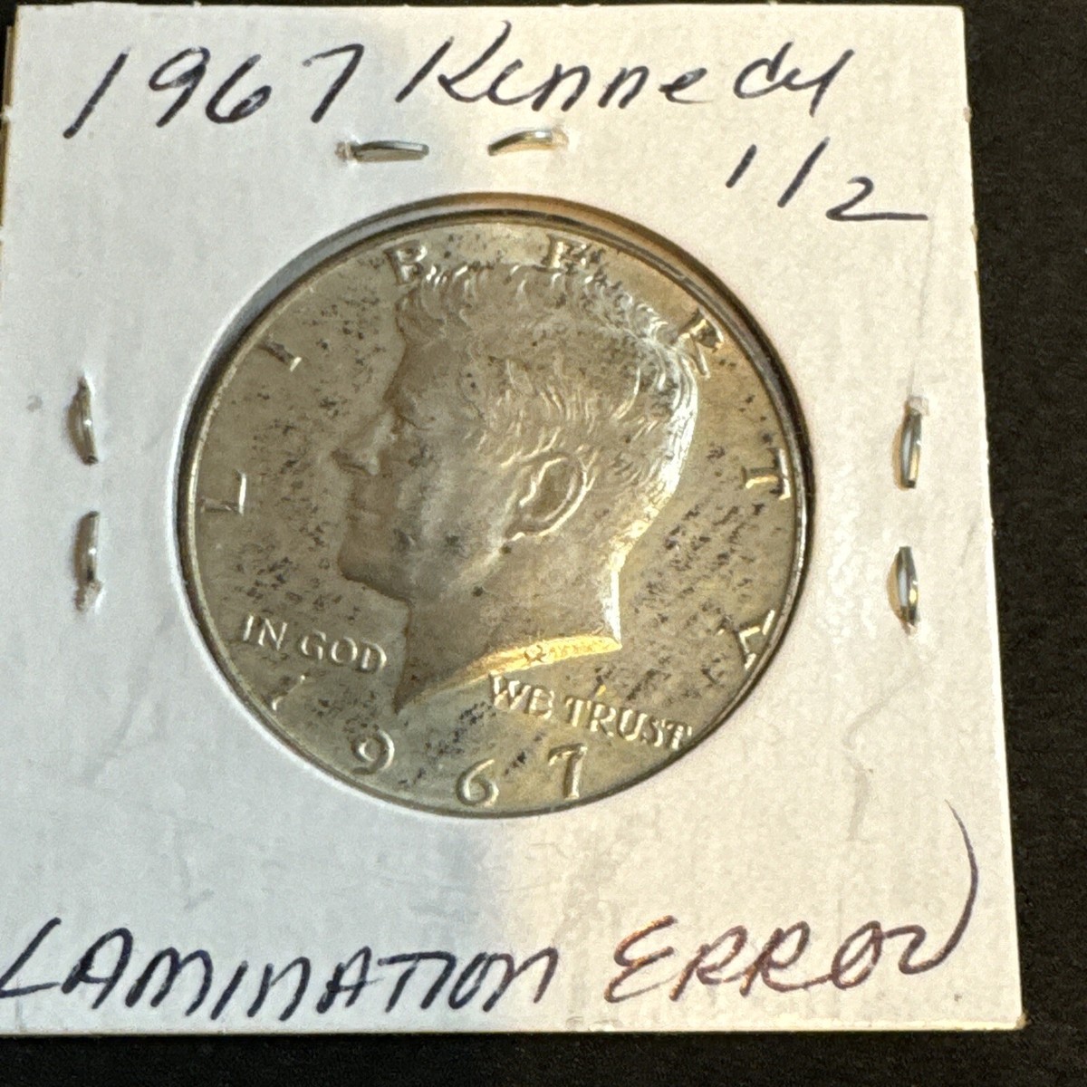 Rare 1967 kennedy half dollar With Lamination Error 40% Silver | eBay