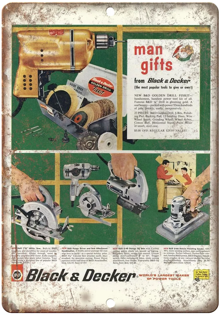 Black  Decker Vintage Drill Saw Ad 12