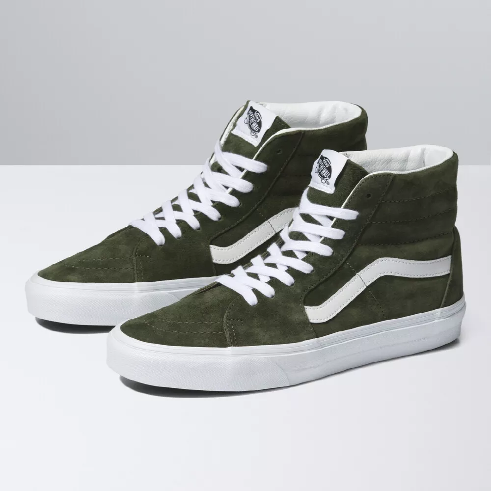 Størrelse sovende etisk New Vans Sk8-Hi Pig Suede Grape Leaf Green Sneakers High-Top Shoes 2022 |  eBay