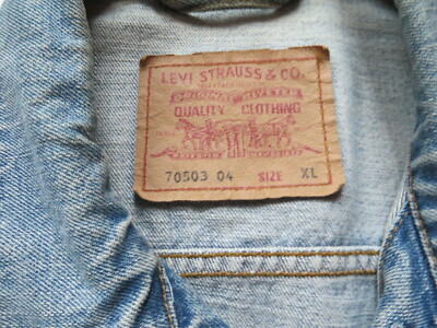 Levi's Biker Jacke Jeansjacke Gr. XL Vintage 70503 Trucker Jacket mit 6 Taschen!