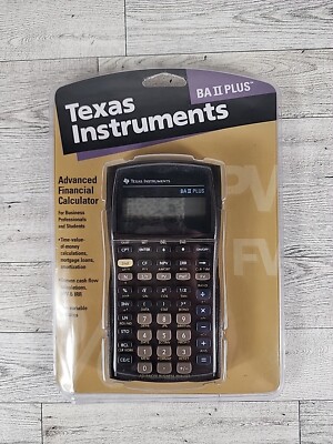 Texas Instruments BA II Plus Financial Calculator New Sealed VINTAGE y2k 2000