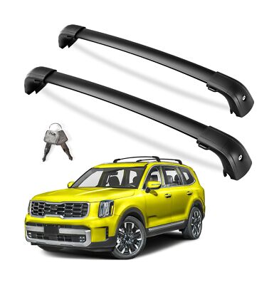 220lbs Lockable Roof Rack Cross Bars Compatible with Kia Telluride 2019 2020 ...