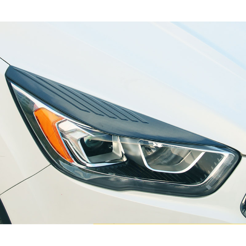 Carbon Fiber Headlight Lamp Eyebrow Cover Trim For 20172019 Ford