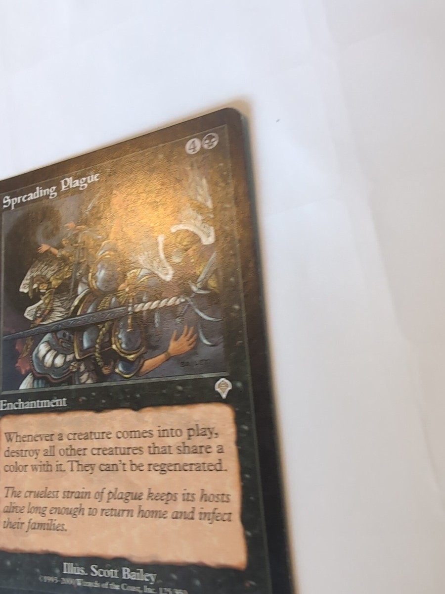 MTG Spreading Plague Near Mint / LP Normal Invasion Black