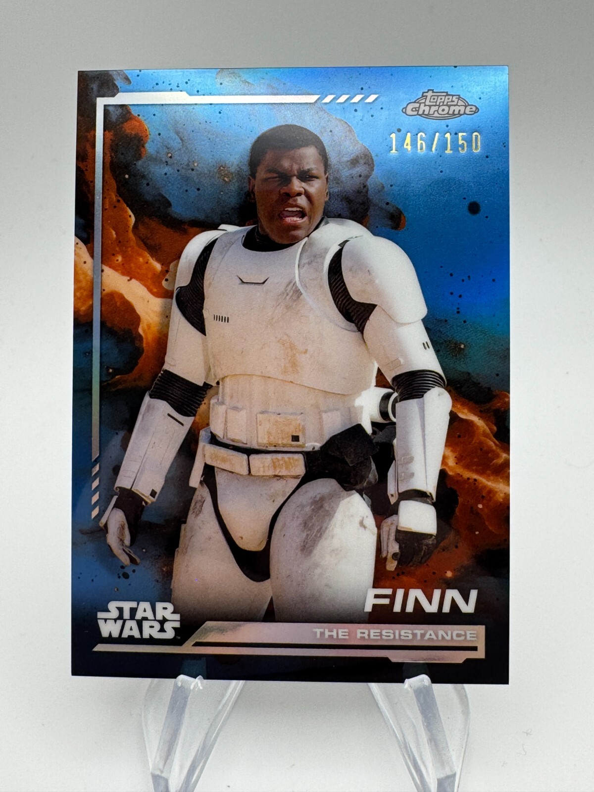 2024 Topps Chrome Star Wars FINN Skywalker Blue Refractor /150 #113