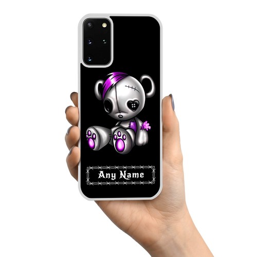 Niedliche Emo Bär personalisierte Name Handyhülle für Samsung S Galaxy Goth Punk Geschenk - Bild 3 von 7