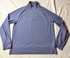 Lululemon Zip Pullover Long Sleeve Sweater Looser Fit Blue Women's Size 10 or 12