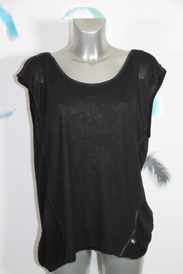 T-Shirt Tanktop locker schwarz LE TEMPS DES CERISES Gr. L TOP ZUSTAND 