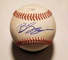 Autographed Baseball game used BRETT SQUIRES Kansas City Royals
