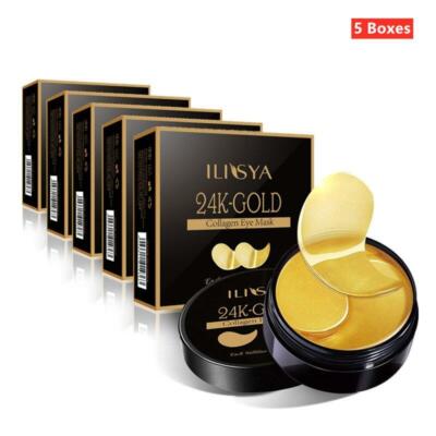 Collagen Eye Mask 24k Gold Eye Patch Seaweed Eye Gel Remove Dark Circles Anti-pu