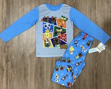 Boys  Nintendo The Animal Crossing 2-piece Long Sleeve Top Pants Pajama Blue S