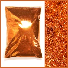 1 lb Fine Bright Orange .008" Metal Flake - Professional Paint Additive (454g) 