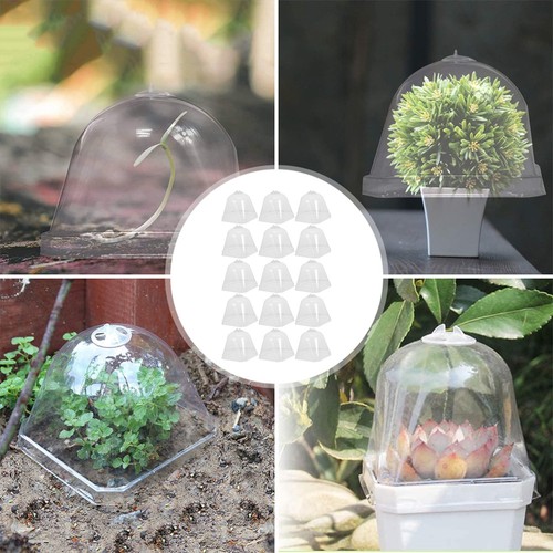 15PCS clear plastic dome Plastic Bell Cloche Garden Cloche Plant Dome Plastic - Picture 2 of 12