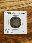 1898-O Barber Dime Good 213220 Full Rims