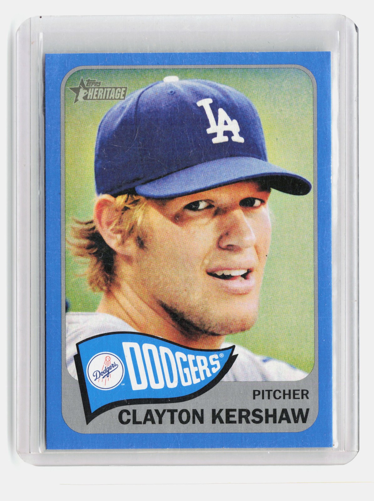 Clayton Kershaw 2014 Topps Heritage #300 Blue Border Parallel