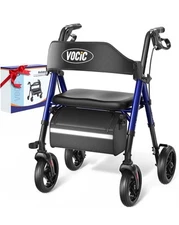 Walkers for Seniors,Foldable Walker with Seat,Rollator Walker with Durable Al...