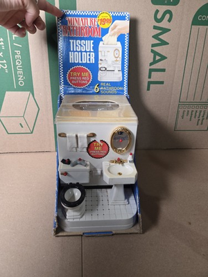 #ad 1995 Fun Damental Too Novelty Mini Bathroom Tissue Holder Sounds Work $69.99