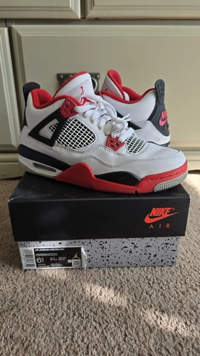 Nike Air Jordan 4 Retro Rosso Fuoco Nero 2020 GS 408452 160 6.5Y