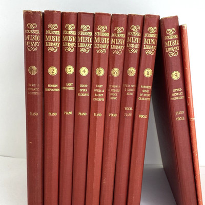 The Scribner Music Library Volumes 1 - 9 Hardcover with Music Test 1955 READ