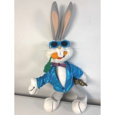 Vintage Bugs Bunny Plush Looney Tunes Award Statue Blue Jacket Sunglasses 12"