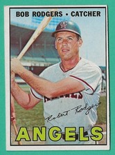 VINTAGE 1967 TOPPS BASEBALL CARD # 281 BOB RODGERS CALIFORNIA ANGELS EX-NMNT