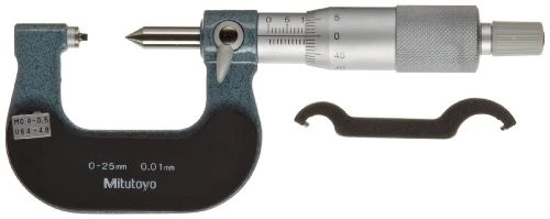 Mitutoyo 125-108 Screw Thread Micrometer  Ratchet Stop  25-50mm Range  0.01mm