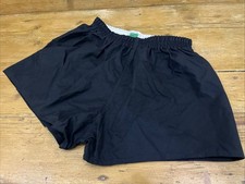 Vintage 1980s Reydon Sports Black Cotton shorts 26/28” Unlined Gym Football PE