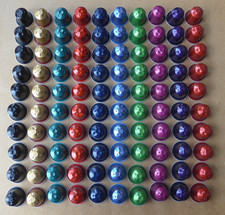 100 Nespresso Kapseln zum Basteln - leer und gereinigt - 10 Farben SET 2
