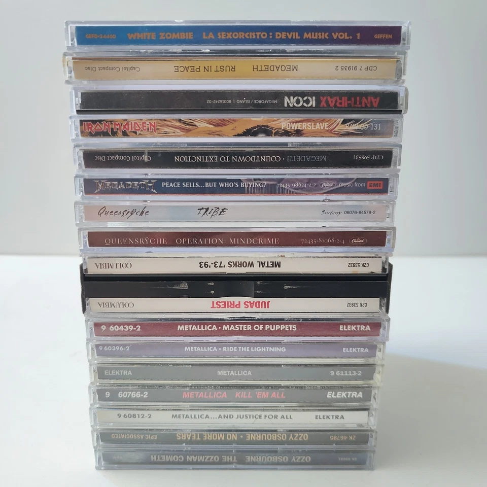 Heavy Metal CD Lot Of 16 Megadeath Metallica Ozzy Iron Maiden F-NM - Image 3 of 4