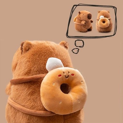 Capybara Tragen Bagel Plüsch Spielzeug 10 Zoll Gefülltes Tier Puppe Geschenk