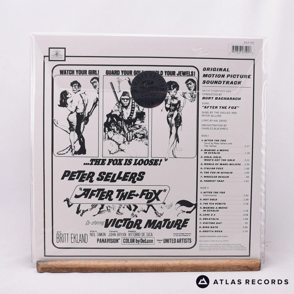 Burt Bacharach After The Fox (Original Motion Picture Soundtrack) LP Vinyl - NEW - Image 3 of 4