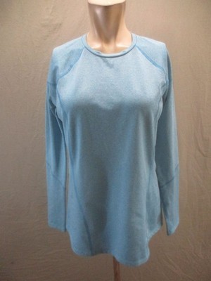 Reebok Size XL Womens Blue Soft Shell Base Layer Long Sleeve Sport Pull Over 043