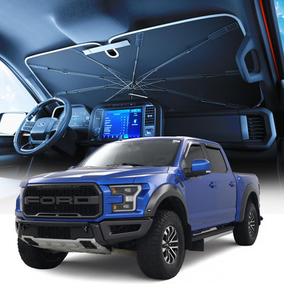 [2026 Upgraded]  Truck Windshield Sun Shade for F-150/Silverado/Tundra/Ram 1500/
