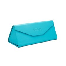 Foldable Triangle Eyeglasses Case, Men Women Leather Magnetic Clamshell