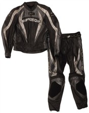 Spidi Herren Motorrad Grafik 2 Stück Set Größe 48 Medium Schwarz Leder FR09
