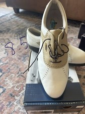 FootJoy Sierra Treks Men's Golf Shoes Spiked Leather Lace-Up 8.5M White/Tan