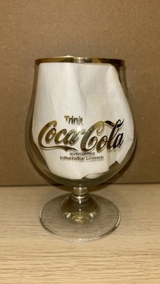 Coca Cola Glas 0,3l Schwenker mit Goldrand