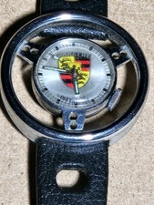 Vtg Old England Porsche Steering Wheel Watch For Parts Or Repair Nice