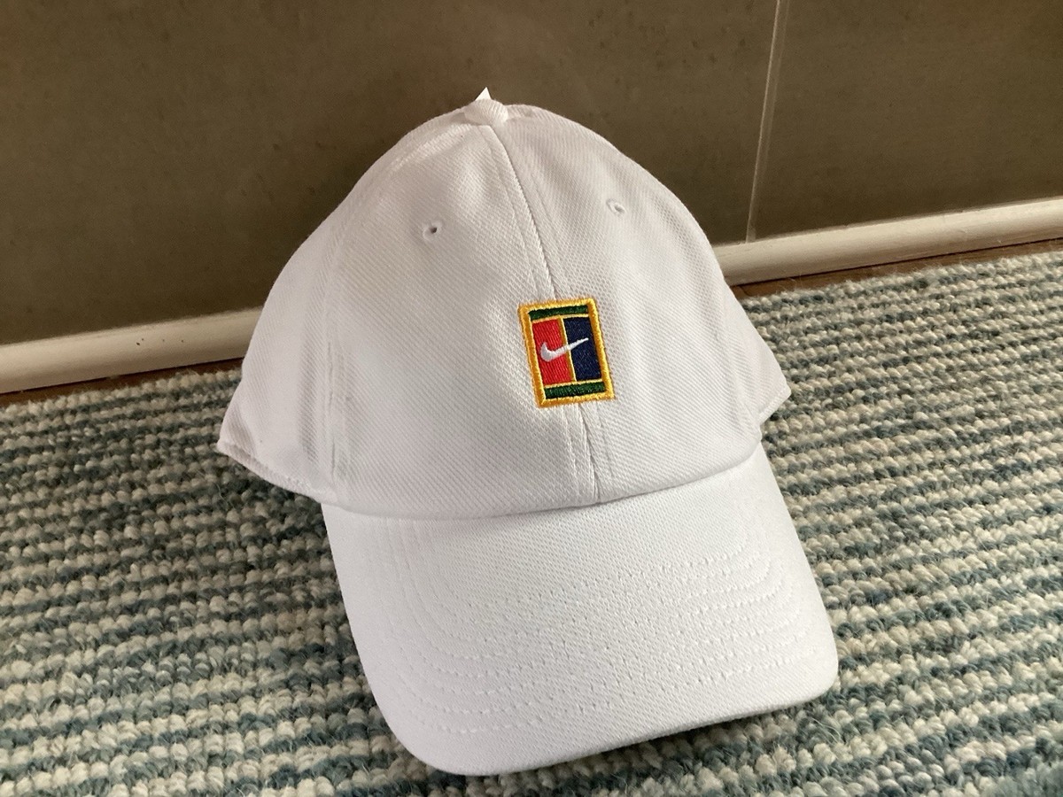 New Nike Heritage 86 White Court Logo Cap Men's Hat Tennis ADULT