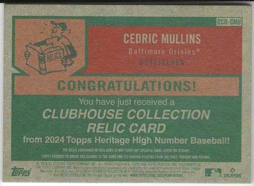 Topps Heritage Clubhouse Collection Memorabilia/Relic Cards - You Pick Upd 2/7 - Afbeelding 41 van 111